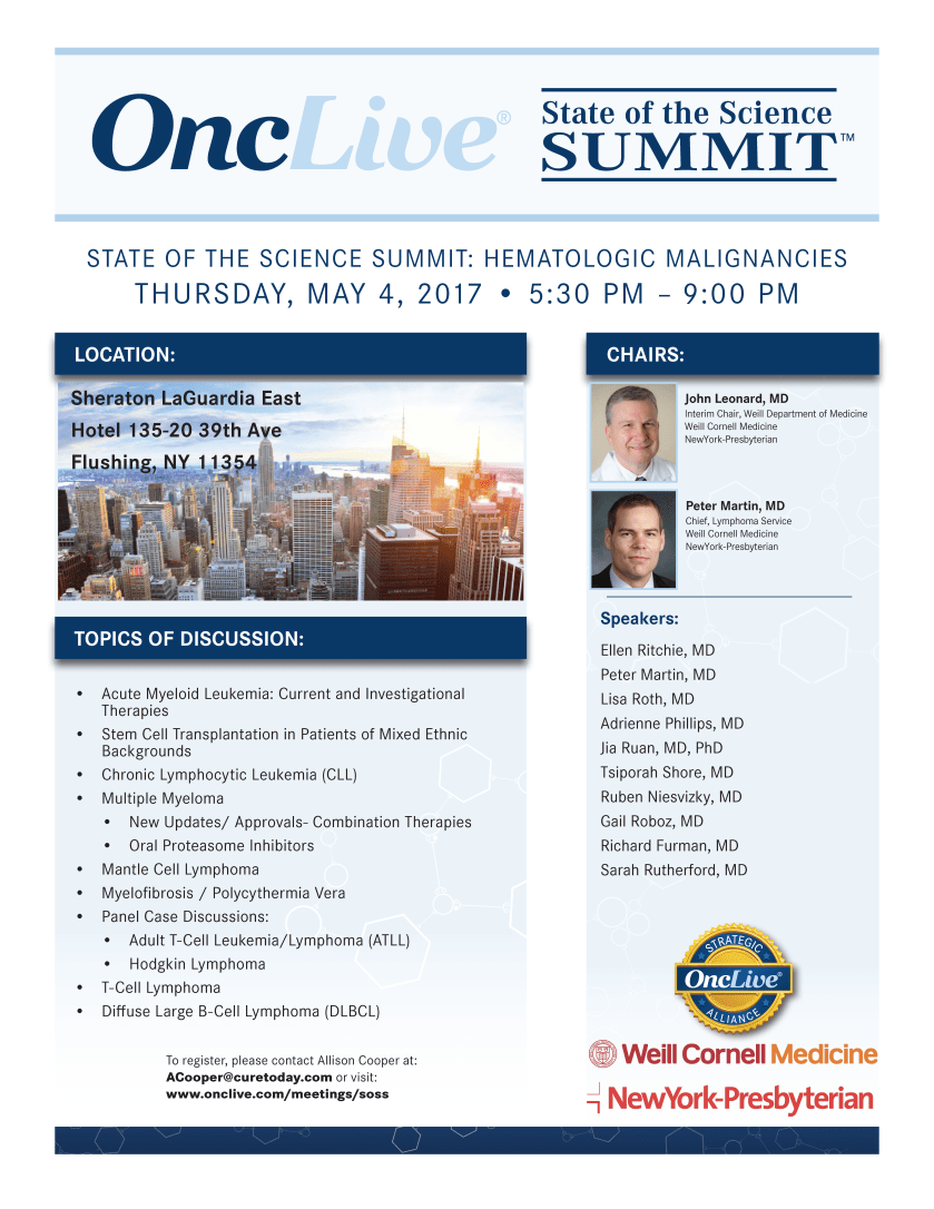 OncLive State of the Science Agenda_Flyer